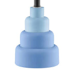 Small Bedside Table Lamp with White Fabric Shade – Blue