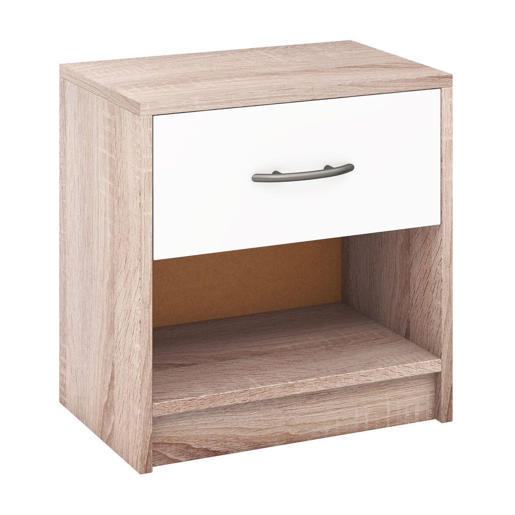 Bedside Nightstand with Drawer & Open Storage Shelf – Multiple Colors