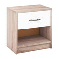 Bedside Nightstand with Drawer & Open Storage Shelf – Multiple Colors