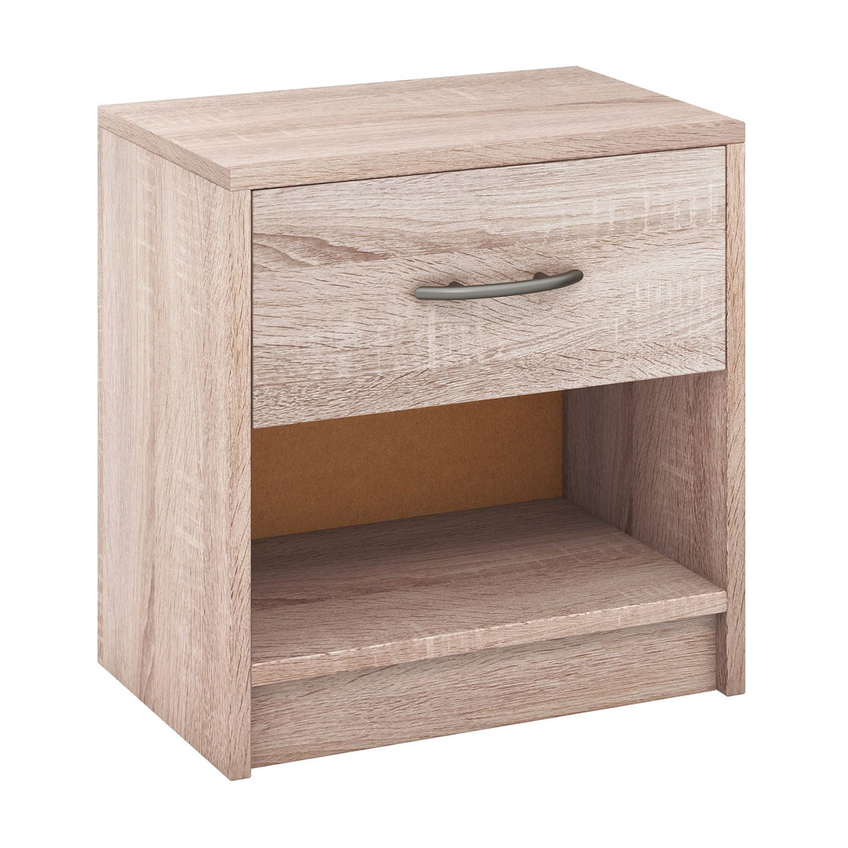 Bedside Nightstand with Drawer & Open Storage Shelf – Multiple Colors