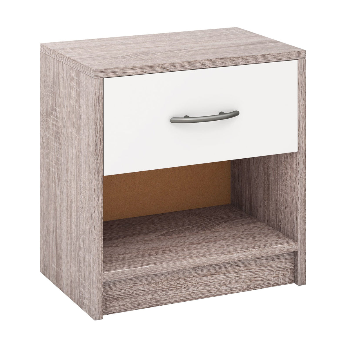 Bedside Nightstand with Drawer & Open Storage Shelf – Multiple Colors