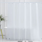 Frosted PEVA Shower Curtain Liner with Magnets & 12 Hooks