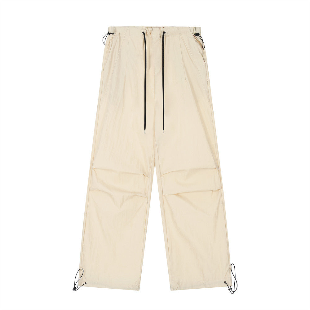 Men’s Wrinkled Drawstring Cargo Pants