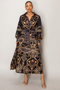 Women’s Baroque Print Resort Maxi Dress