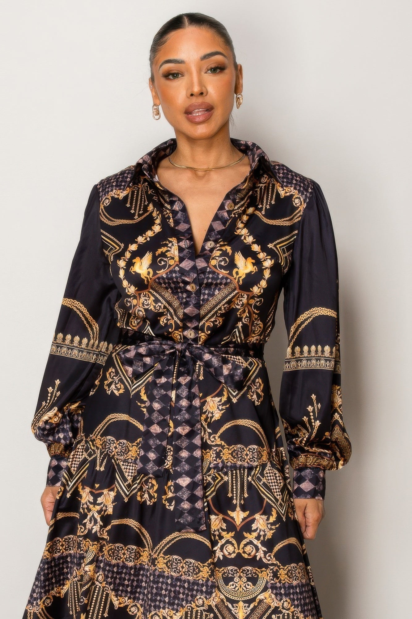 Women’s Baroque Print Resort Maxi Dress