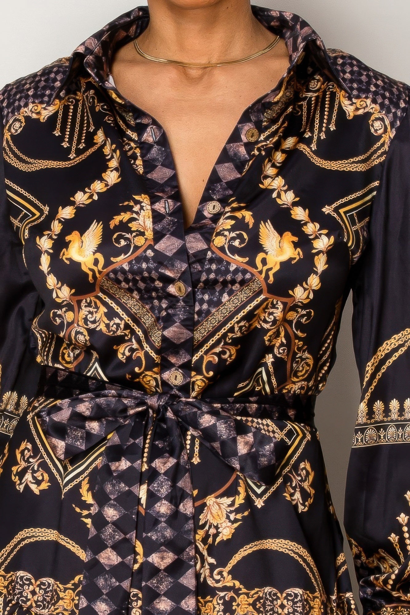 Women’s Baroque Print Resort Maxi Dress