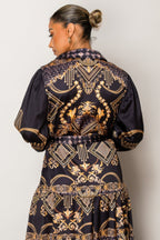 Women’s Baroque Print Resort Maxi Dress