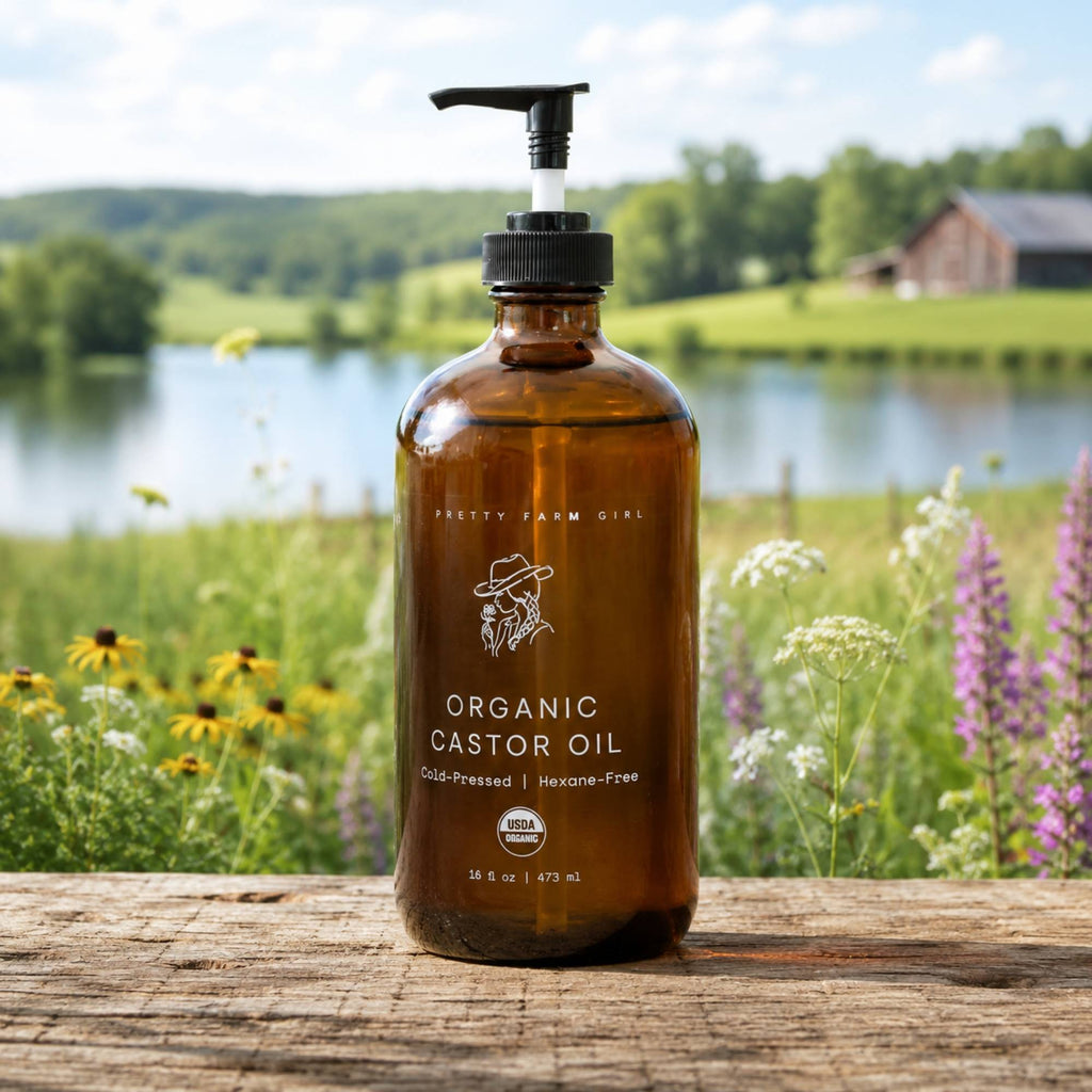 Organic Cold-Pressed Castor Oil – 8 oz or 16 oz
