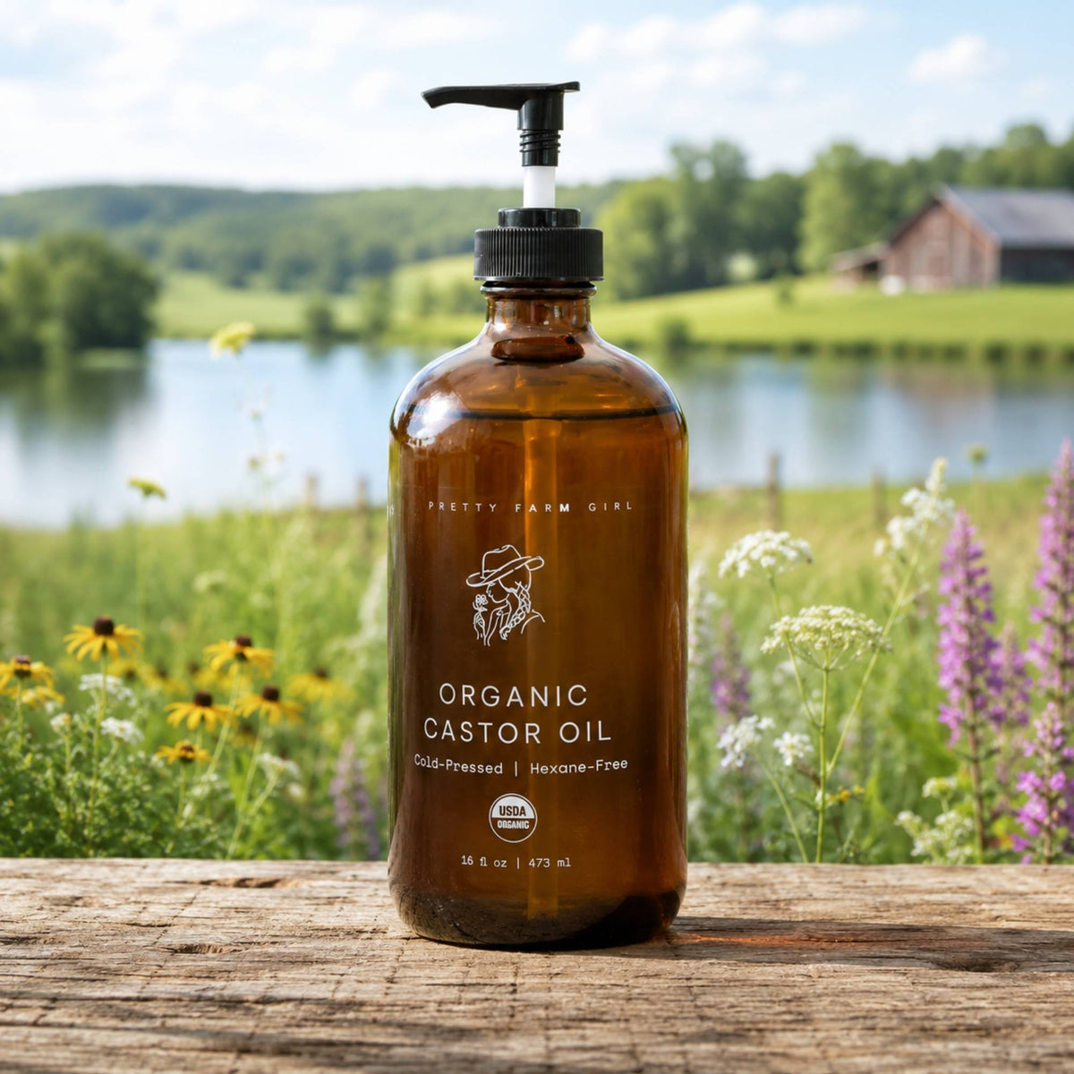 Organic Cold-Pressed Castor Oil – 8 oz or 16 oz