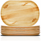 Palm Leaf Disposable Serving Tray Set – 15 Pack, 17 × 12 in