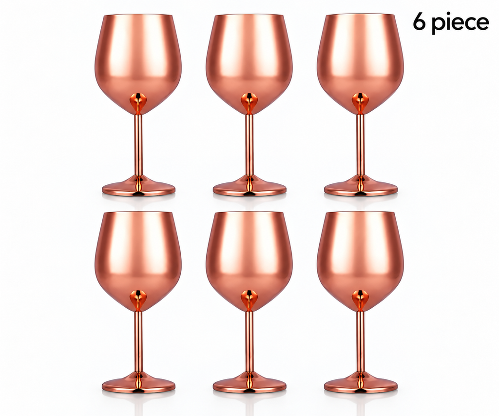 Stainless Steel Finish Wine Glass