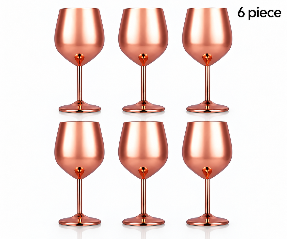 Stainless Steel Finish Wine Glass