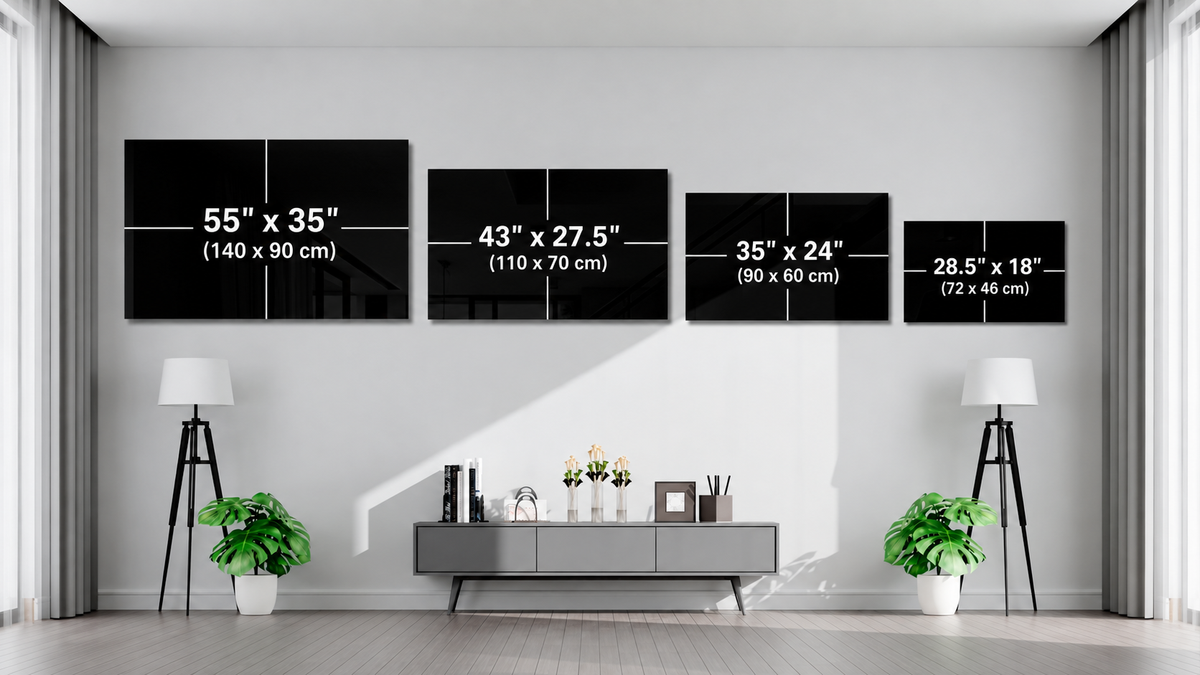 100 Dollar Bill Glass Wall Art – Size Options