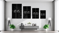 Silver World Map Glass Wall Art – Size Options