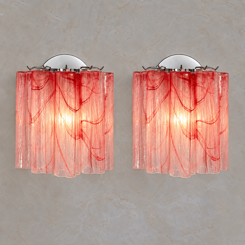 Murano Glass Tube Wall Sconce – Handcrafted Decorative Glass
