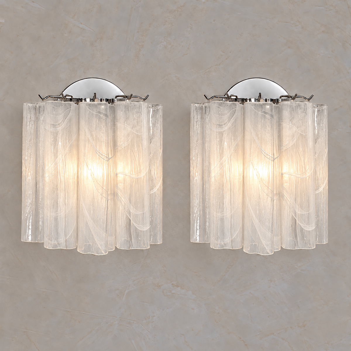 Murano Glass Tube Wall Sconce – Handcrafted Decorative Glass