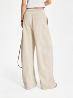 Women’s Puppy Embroidery Wide-Leg Pants