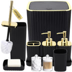10-Piece Bathroom Accessory Set with Trash Can & Toilet Brush – Xlhomo