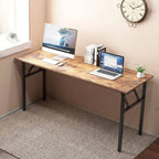 63" Foldable Computer Desk – Rustic Brown