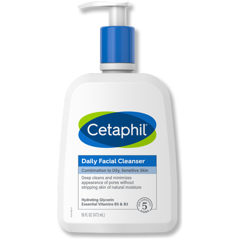 Cetaphil Daily Facial Cleanser – Normal to Oily Sensitive Skin, 16 oz
