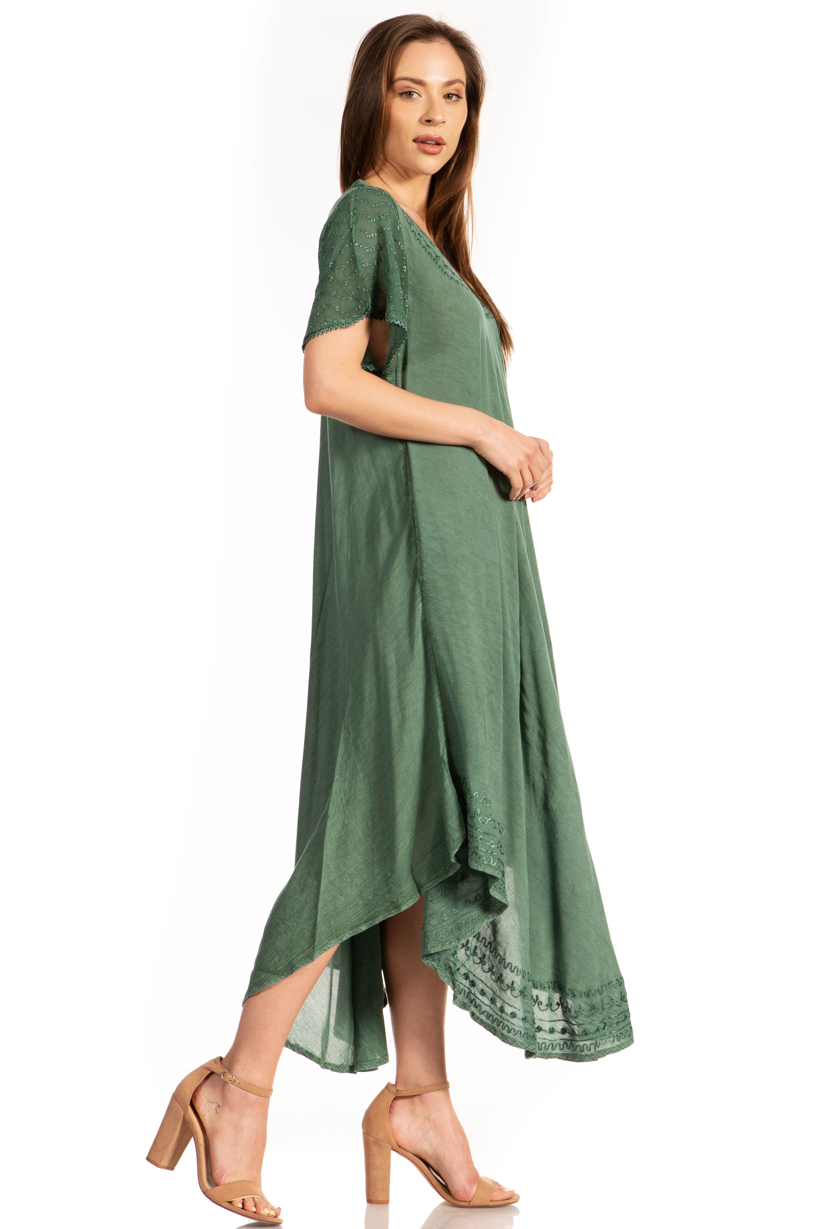 Women’s Relaxed Embroidered Caftan Dress