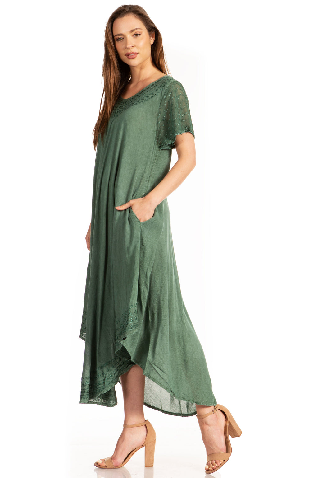 Women’s Relaxed Embroidered Caftan Dress