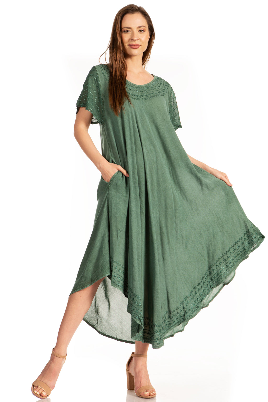 Women’s Relaxed Embroidered Caftan Dress