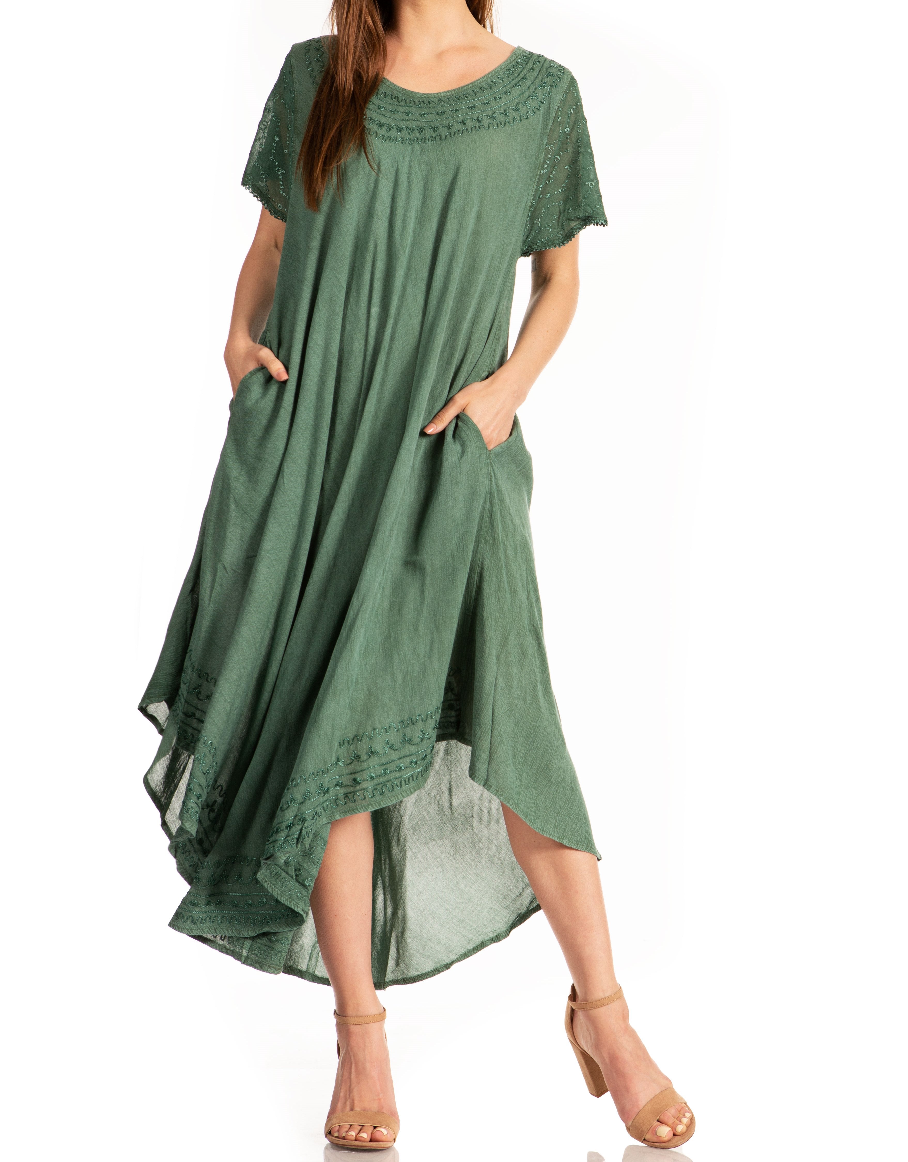 Women’s Relaxed Embroidered Caftan Dress