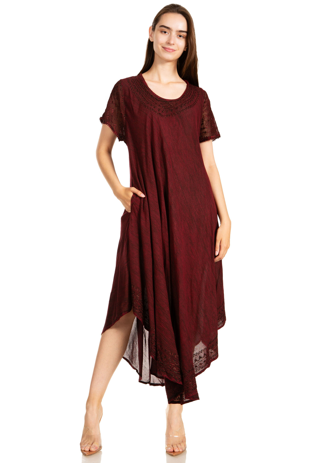 Women’s Relaxed Embroidered Caftan Dress