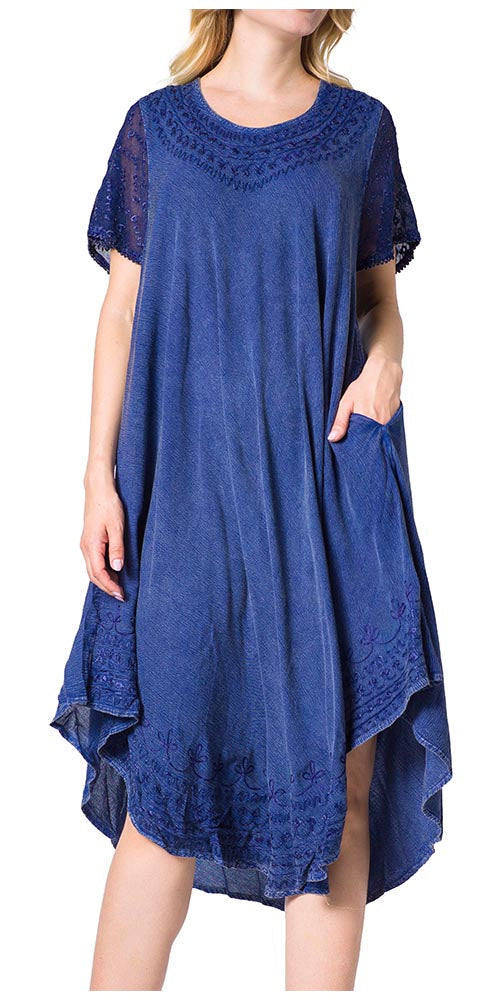 Women’s Relaxed Embroidered Caftan Dress