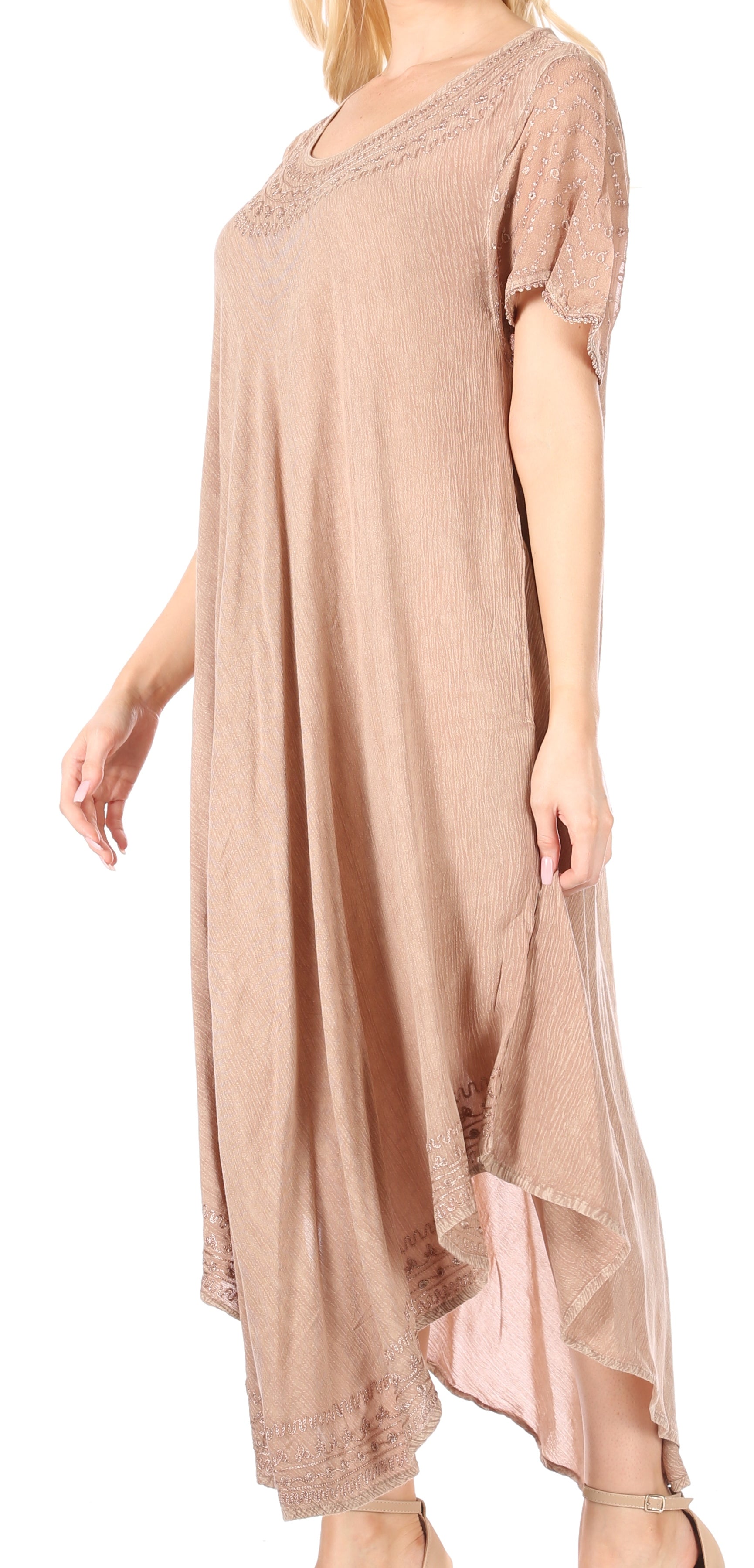 Women’s Relaxed Embroidered Caftan Dress