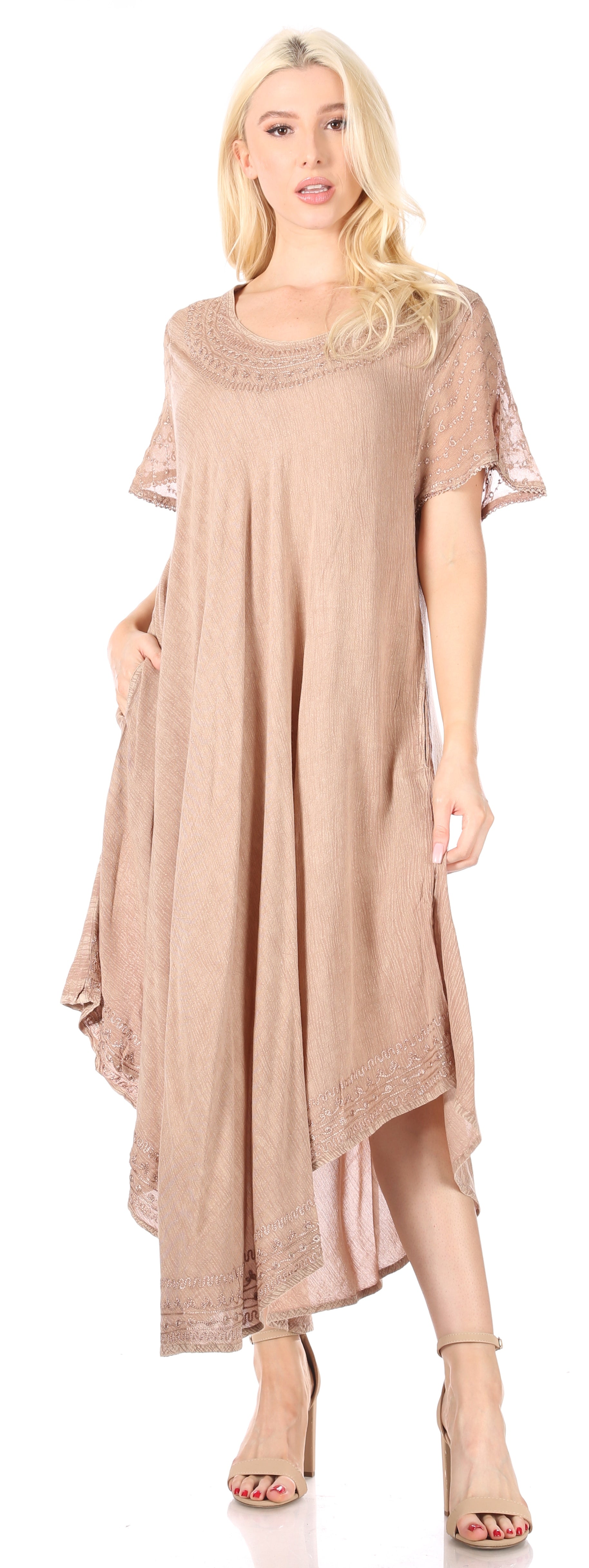 Women’s Relaxed Embroidered Caftan Dress