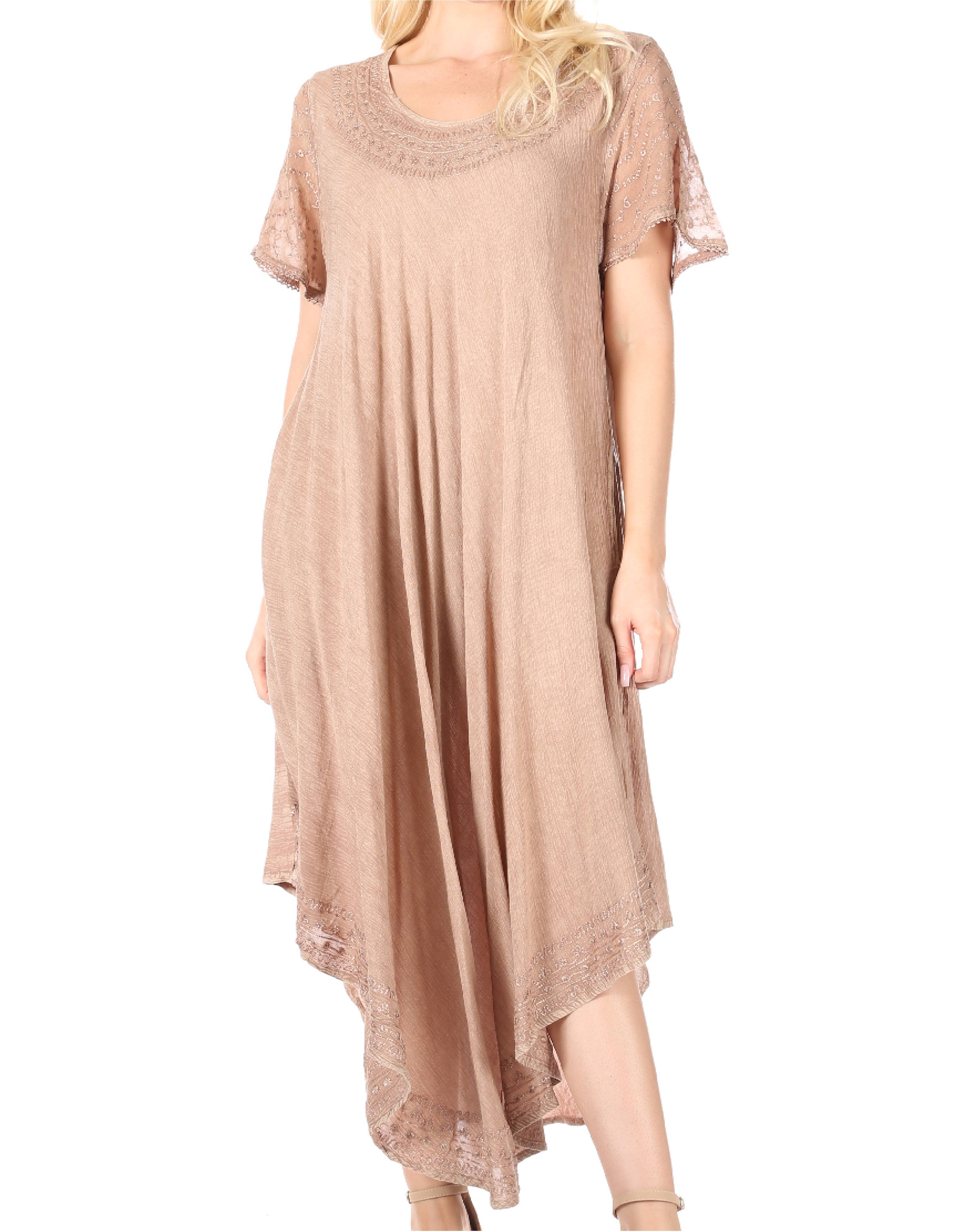 Women’s Relaxed Embroidered Caftan Dress