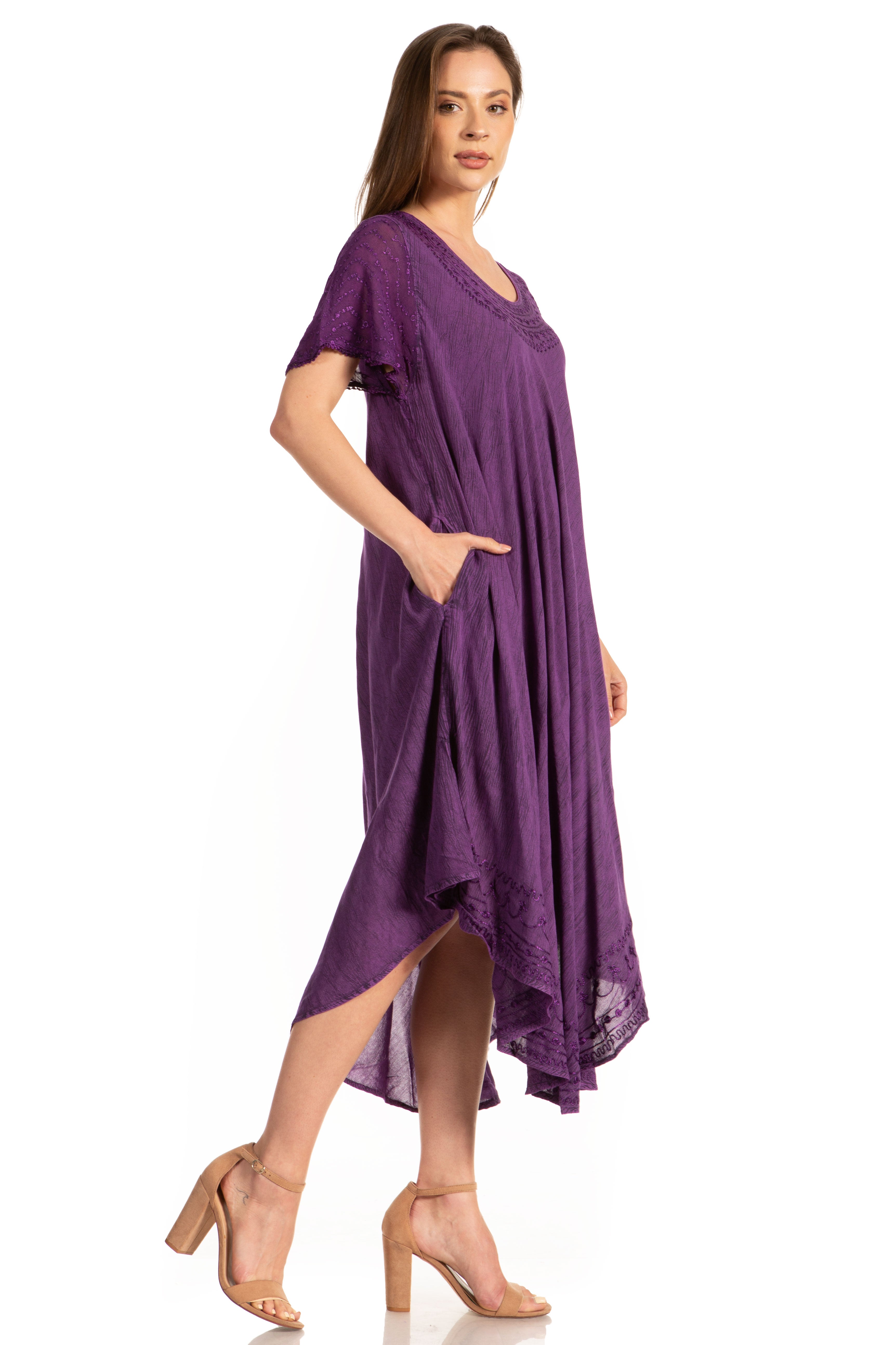 Women’s Relaxed Embroidered Caftan Dress