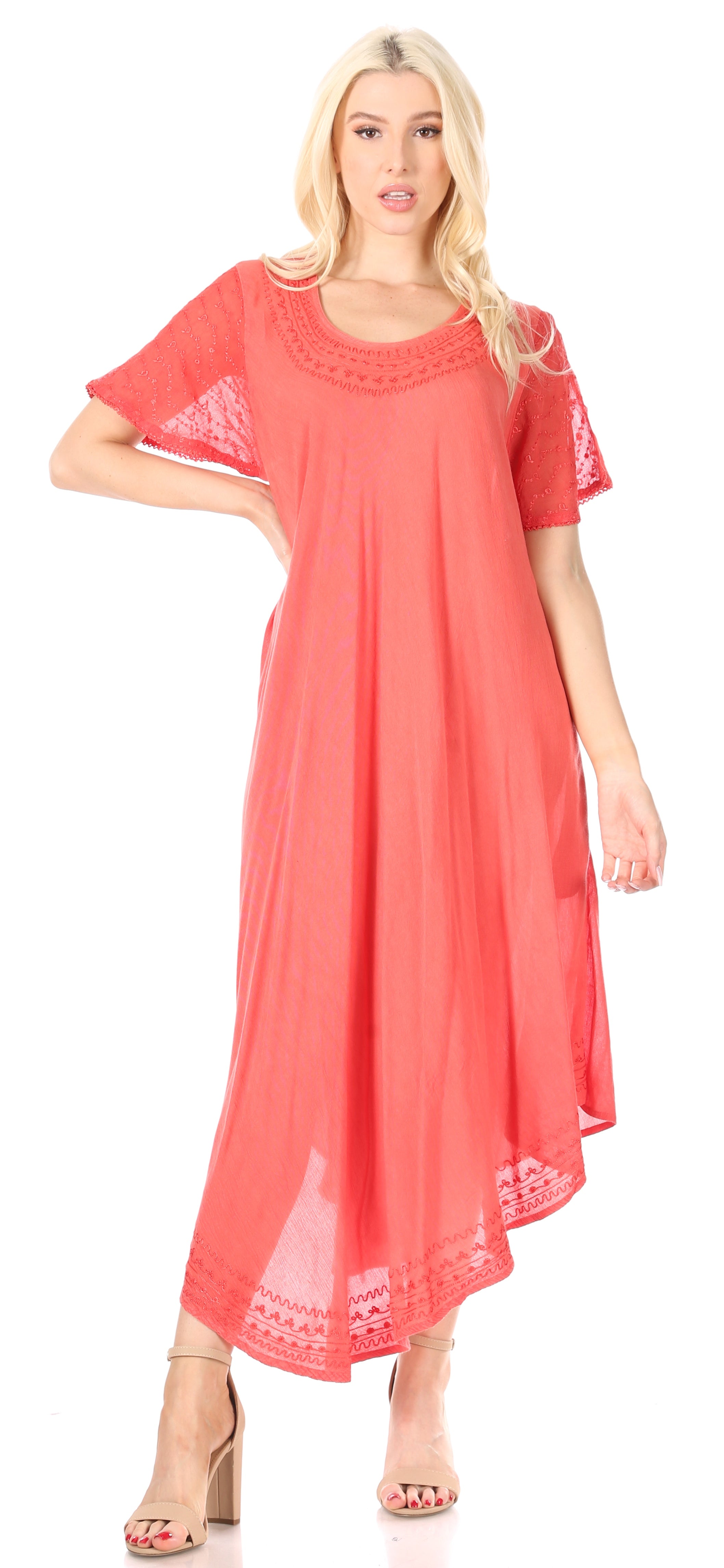 Women’s Relaxed Embroidered Caftan Dress