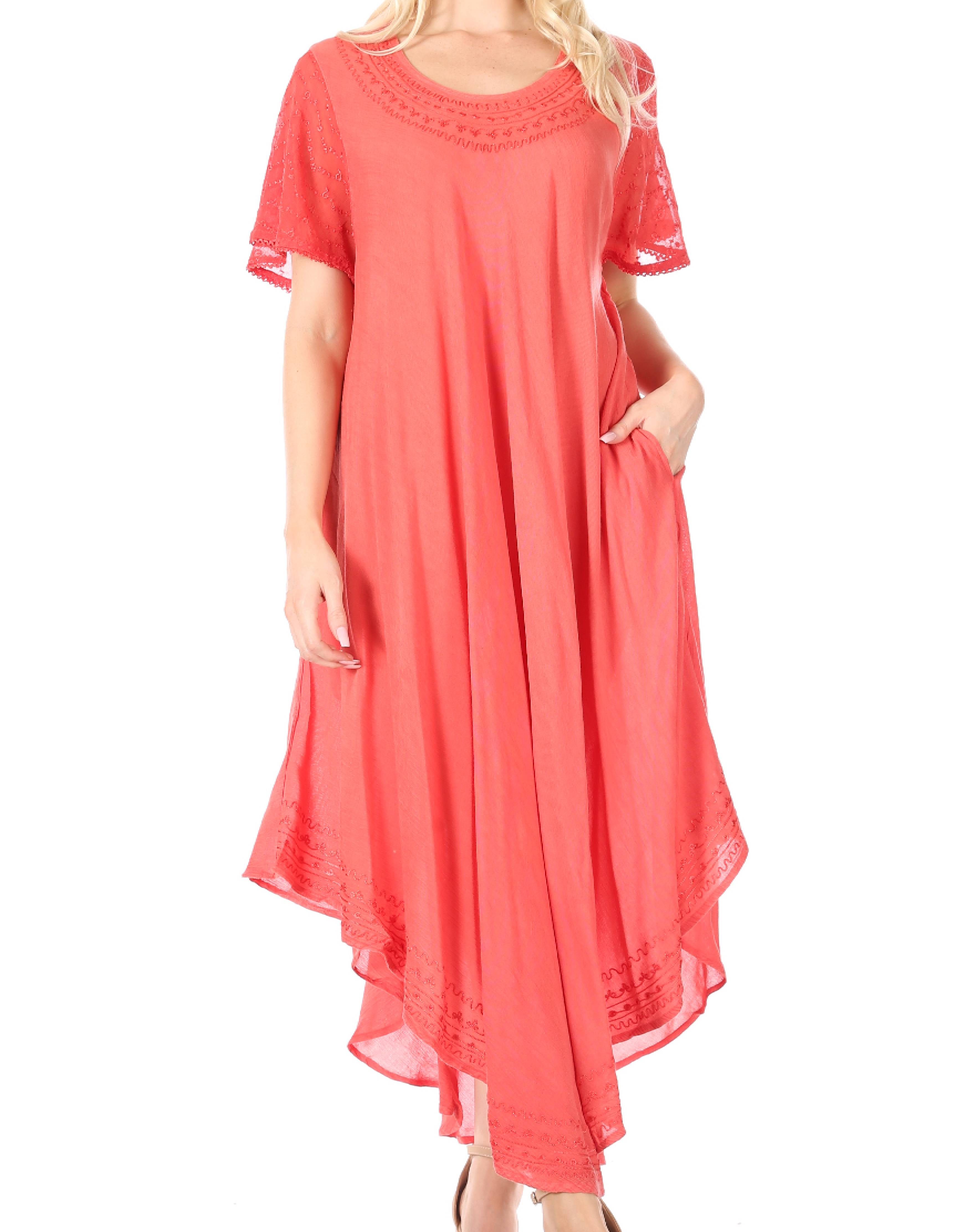 Women’s Relaxed Embroidered Caftan Dress