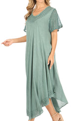 Women’s Relaxed Embroidered Caftan Dress