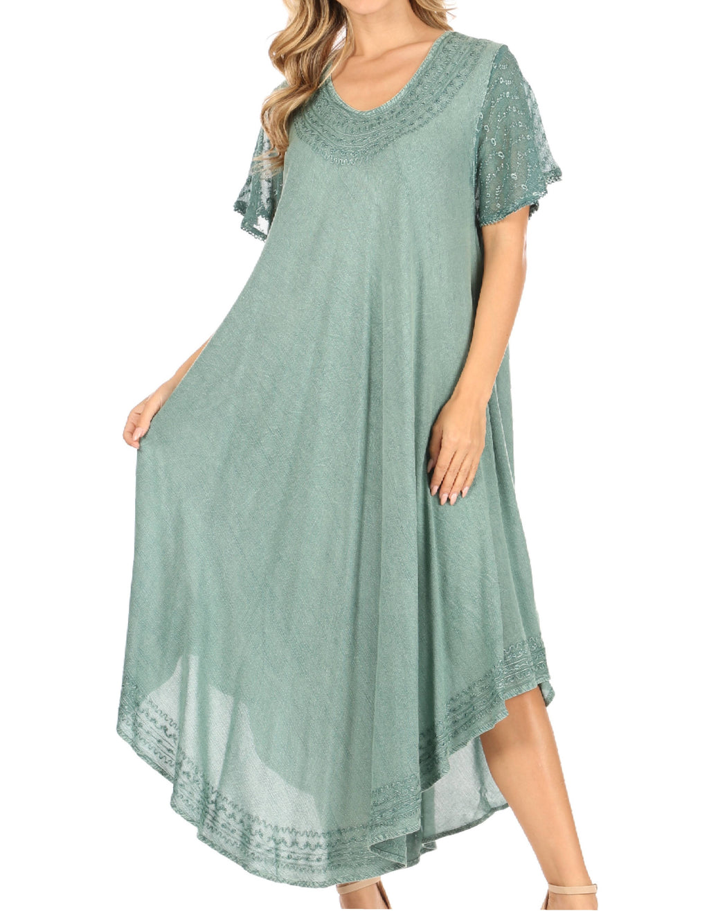Women’s Relaxed Embroidered Caftan Dress