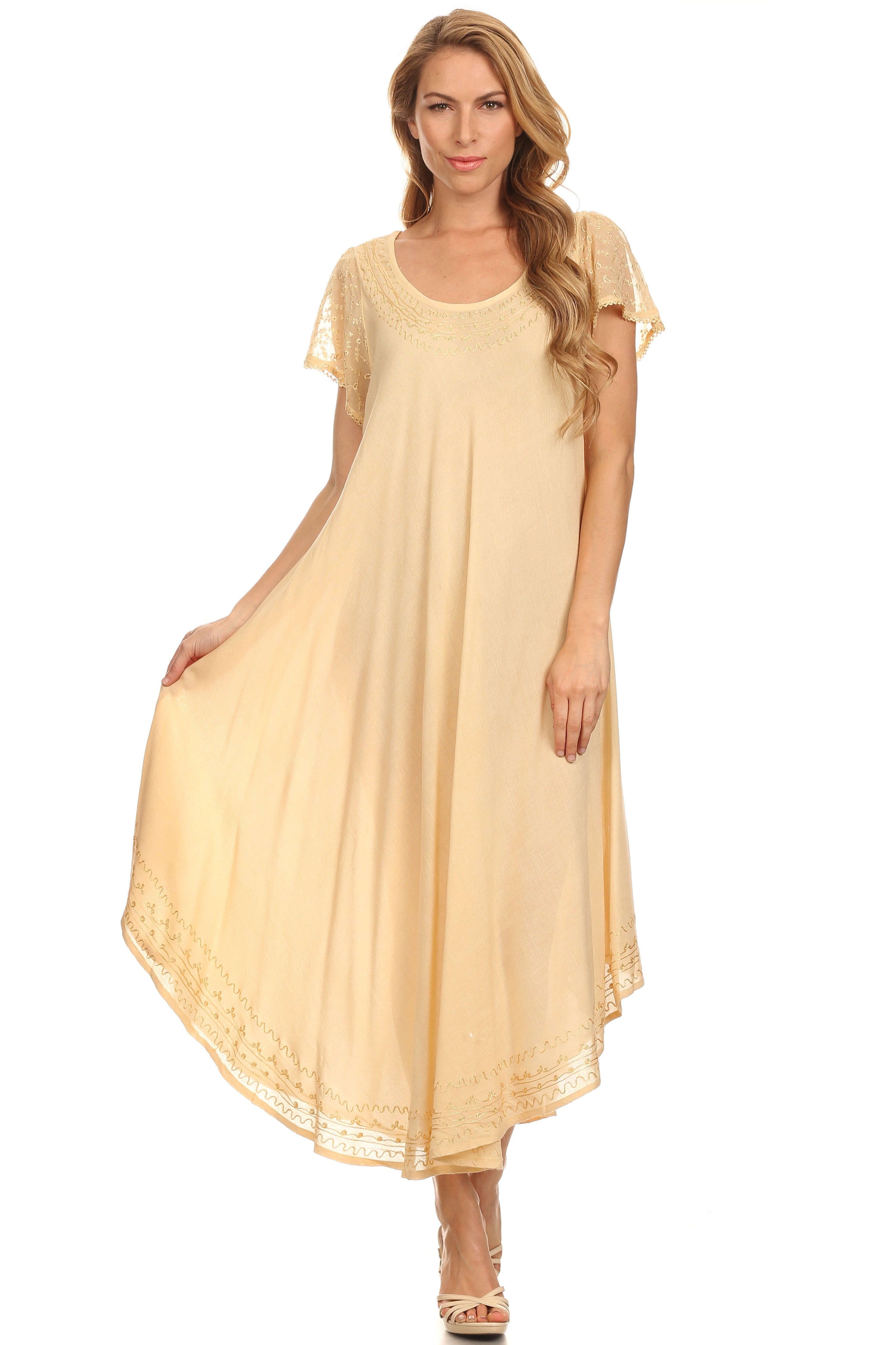 Women’s Relaxed Embroidered Caftan Dress