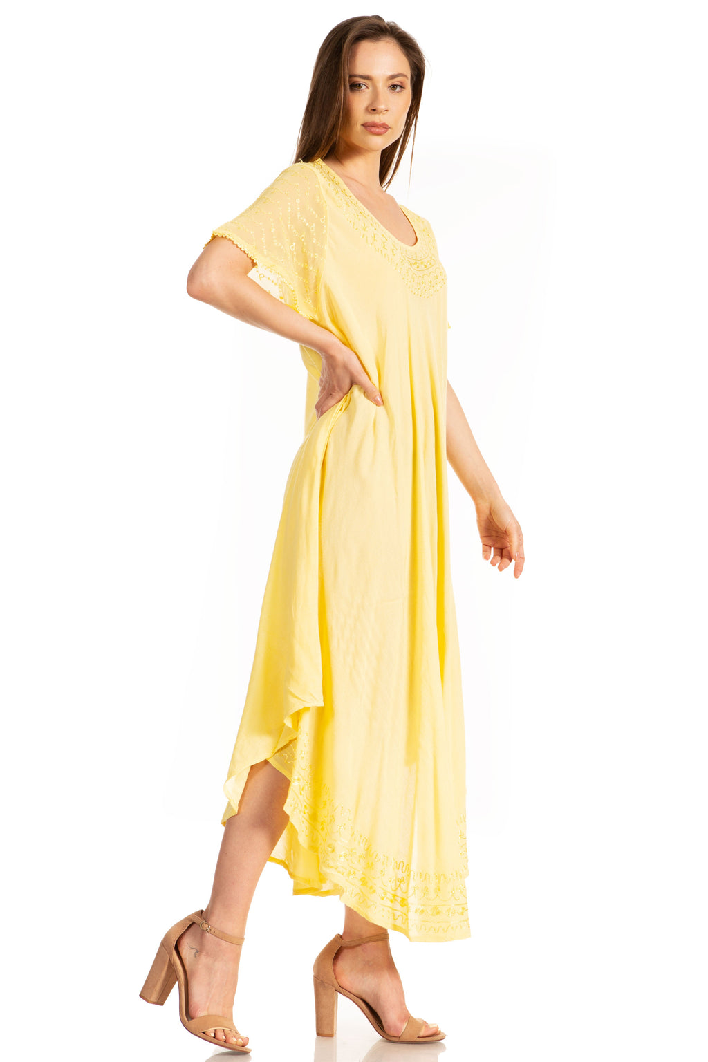 Women’s Relaxed Embroidered Caftan Dress