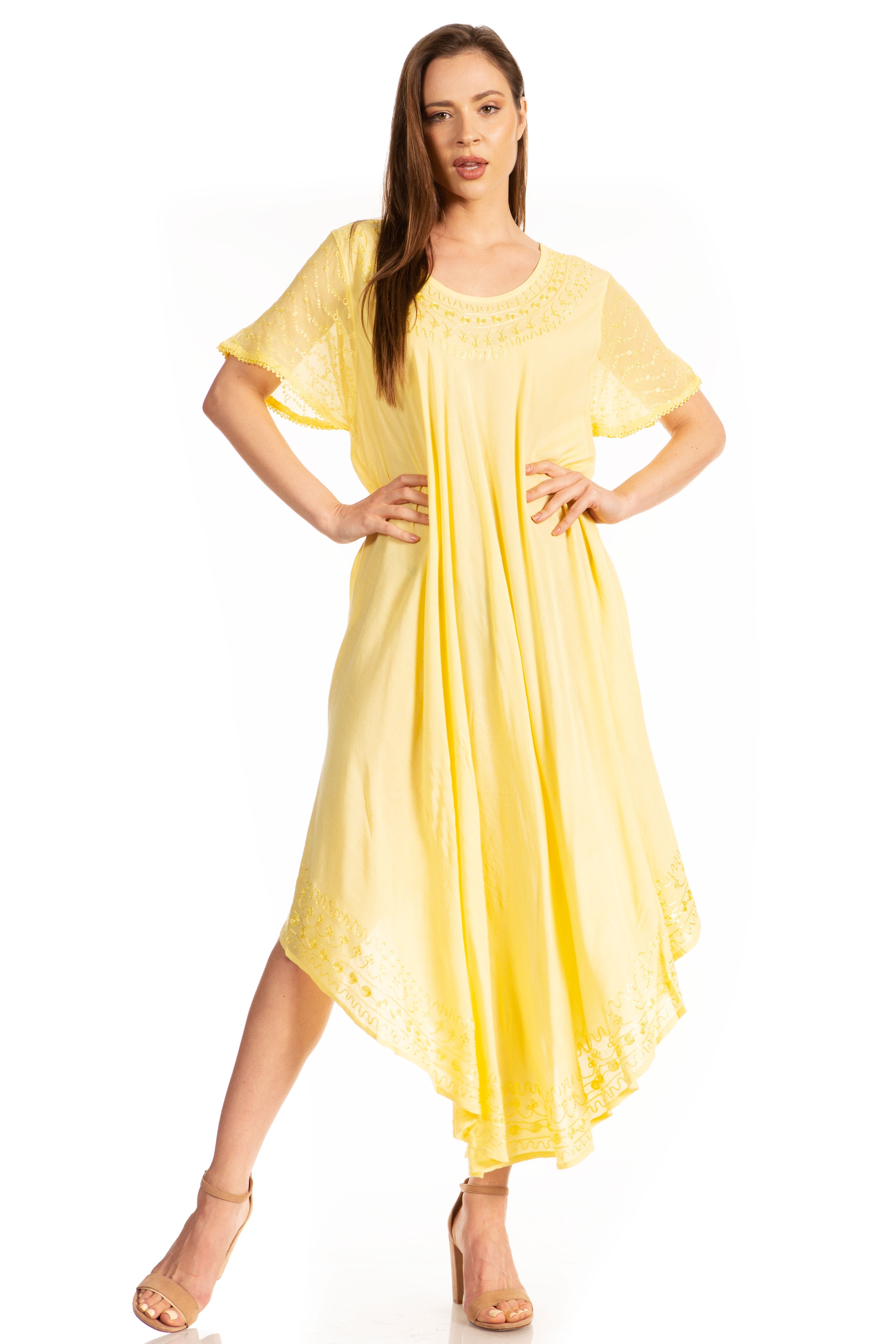 Women’s Relaxed Embroidered Caftan Dress