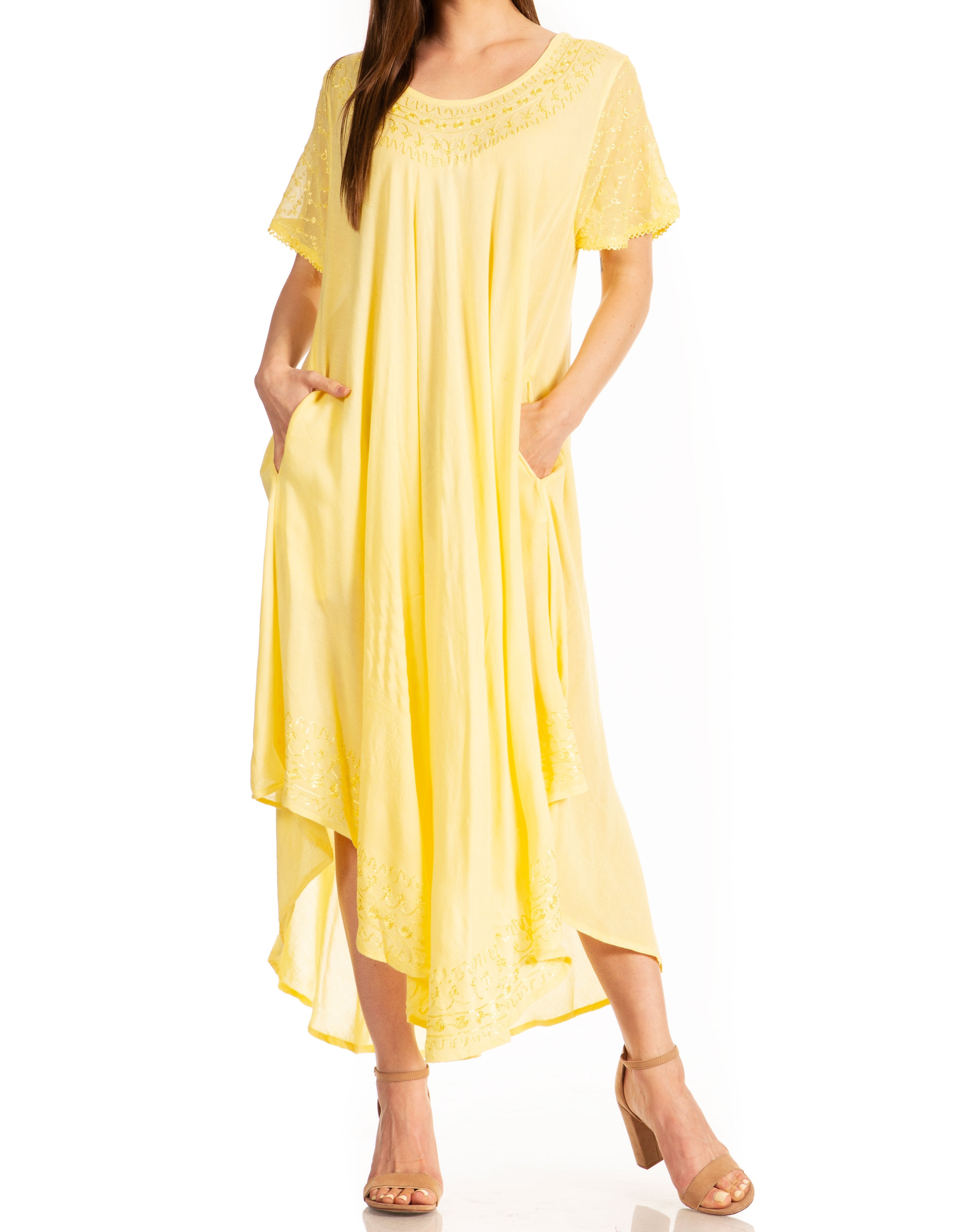 Women’s Relaxed Embroidered Caftan Dress