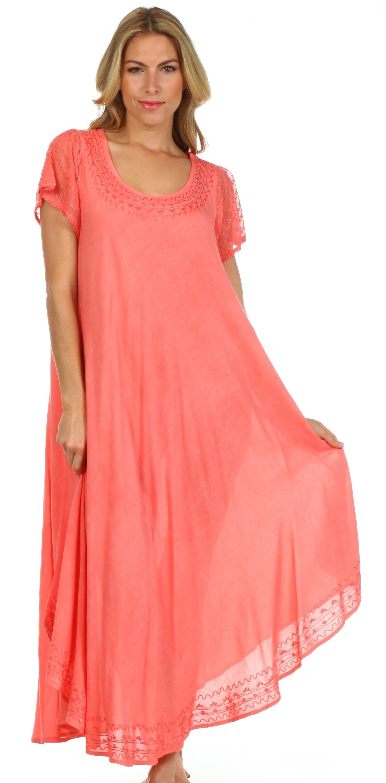Women’s Relaxed Embroidered Caftan Dress
