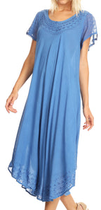 Women’s Relaxed Embroidered Caftan Dress