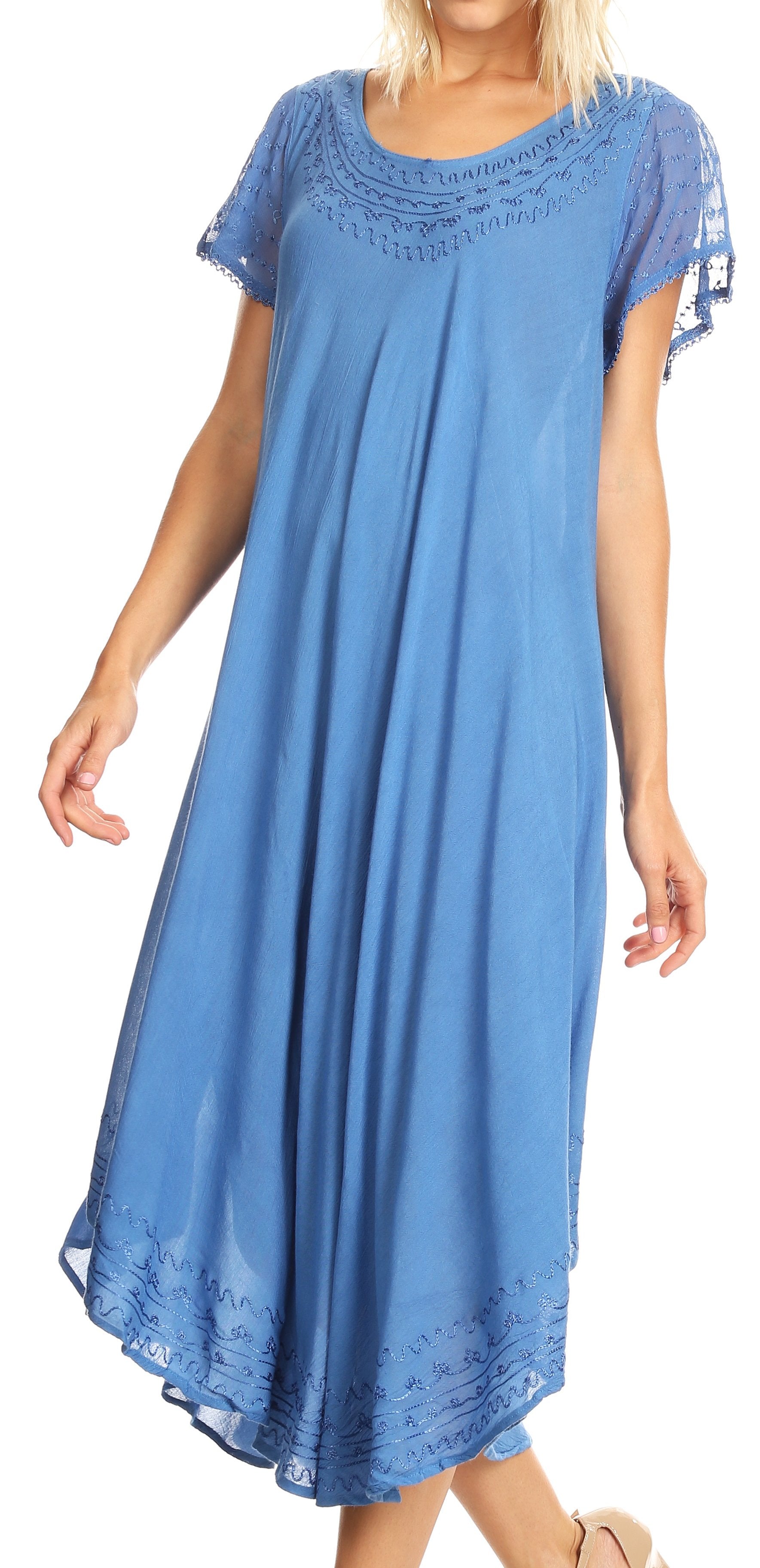 Women’s Relaxed Embroidered Caftan Dress