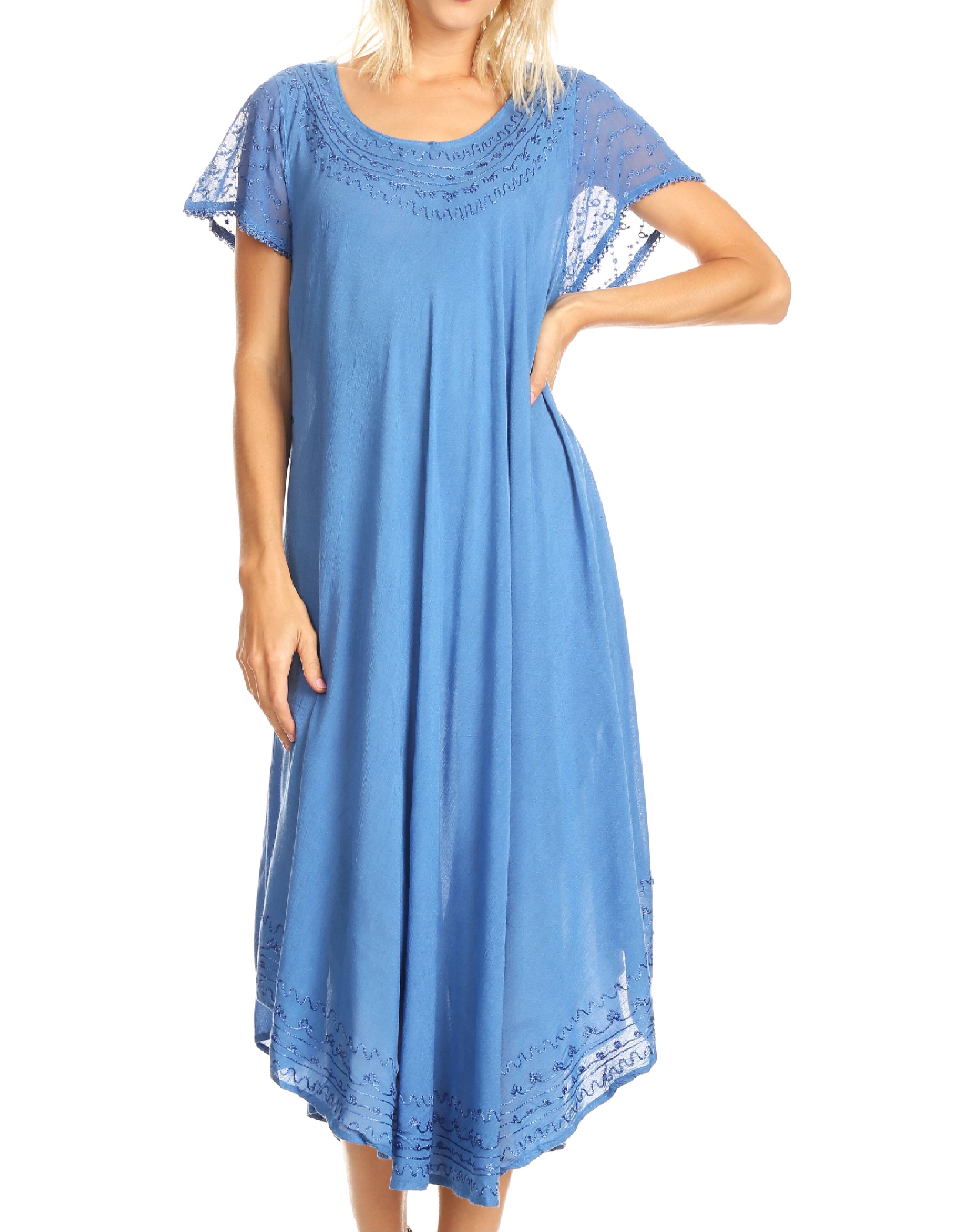 Women’s Relaxed Embroidered Caftan Dress