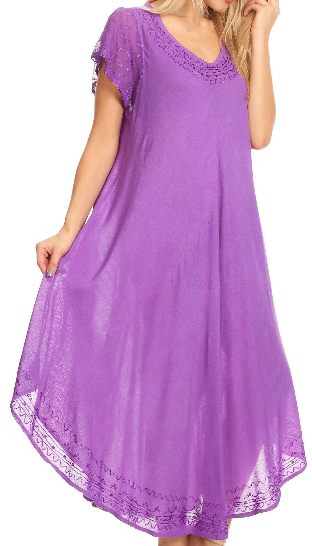 Women’s Relaxed Embroidered Caftan Dress