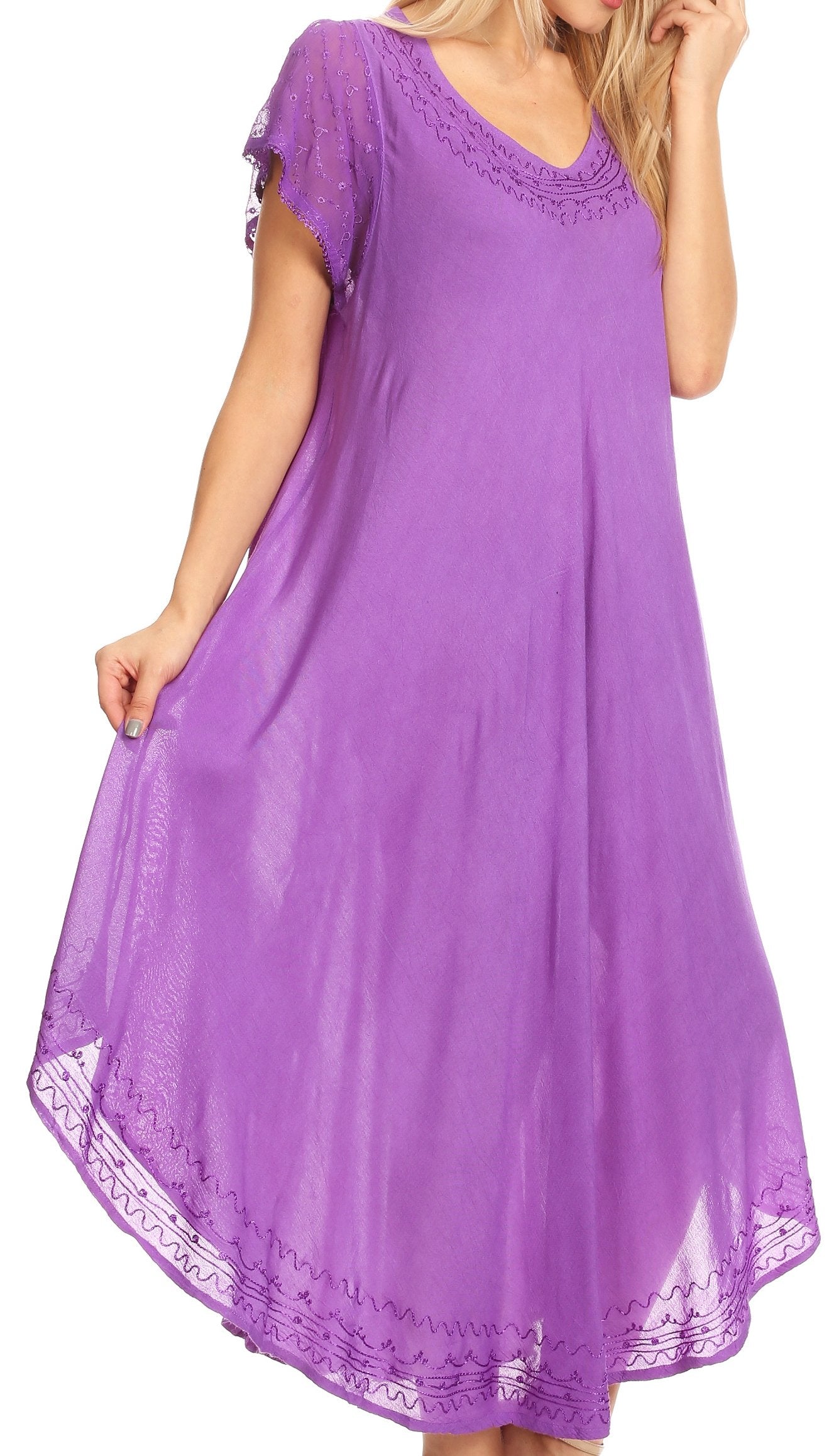 Women’s Relaxed Embroidered Caftan Dress