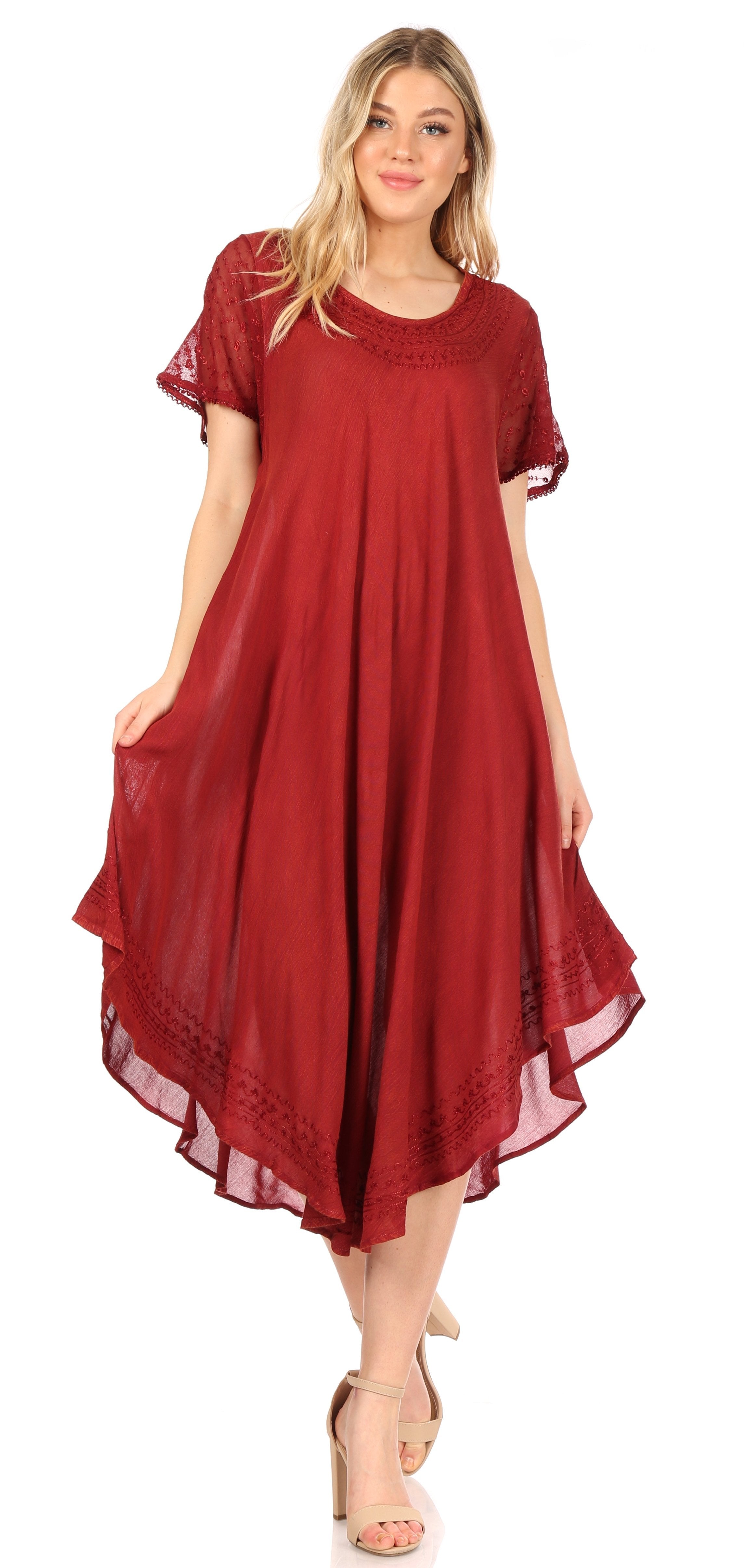 Women’s Relaxed Embroidered Caftan Dress