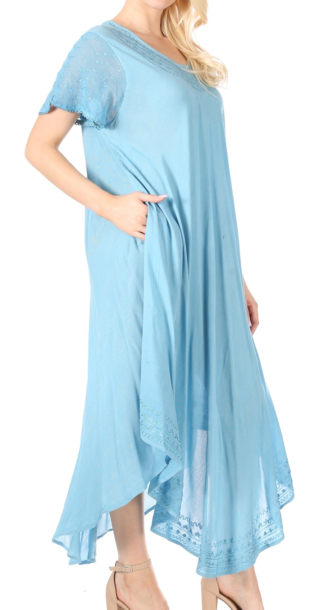 Women’s Relaxed Embroidered Caftan Dress